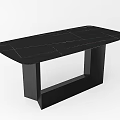 Sleek Black Modern Dining Tables With Varied Base Structures And Contemporary Design Style 3d model