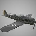 Fighter Aircraft Machine Passenger Aircraft World War II Fighter Bomber Air Vehicle Propeller Fighter 3d model