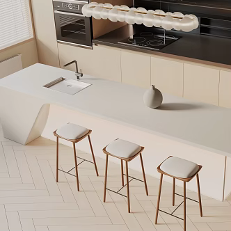 Modern dining table 3d model