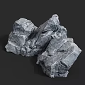 Cluster Of Natural Rugged Rocks With Textured Surfaces In Outdoor Landscape