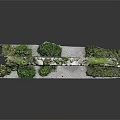 Ancient Stone Arch Ruins Covered With Moss And Green Plants On Display Stand With Reflection
