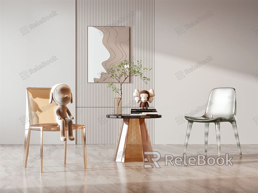 Modern leisure table and chair combination leisure chair model