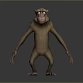 Monkey Cartoon Monkey Anime Monkey Stylized Monkey Fantasy Style Monkey Toy 3d model