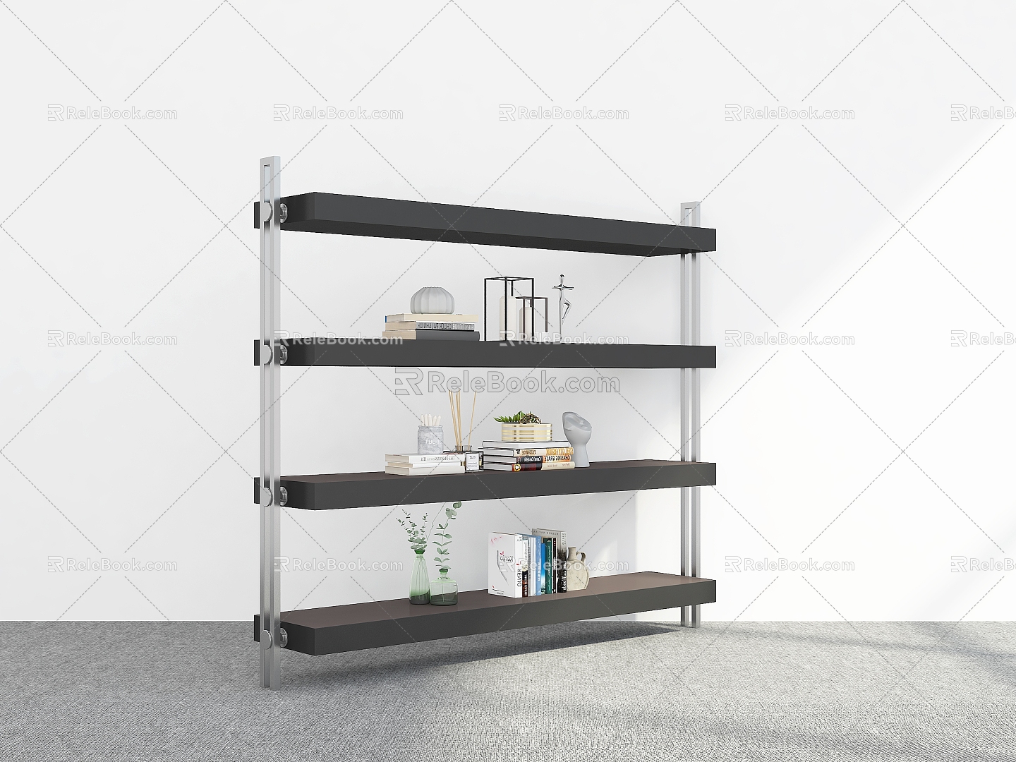 Bookshelf Bookshelf Ornaments Storage Rack Decorative Rack Bookshelf Shelf 3d model