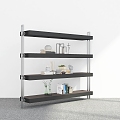 Bookshelf Bookshelf Ornaments Storage Rack Decorative Rack Bookshelf Shelf 3d model