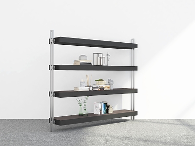 Bookshelf Ornaments Storage Rack Decorative Rack Bookshelf Shelf 3d model