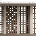 Modern partition hollow cement brick partition 3d model