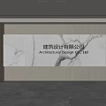 Modern Front Desk Background Wall Simple Background Wall Front Desk Reception Area Background Wall Company Front Desk Background Wall 3d model