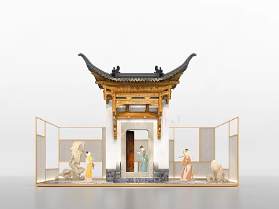 Cultural Scene of New Chinese Museum 3d model