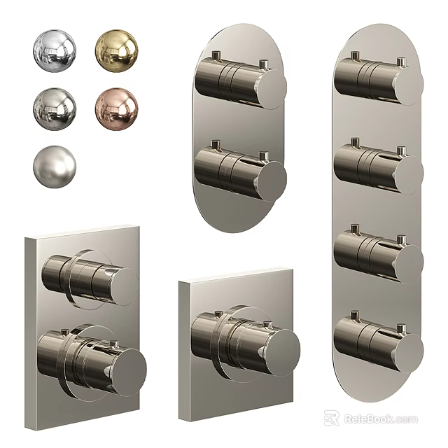 Modern Faucet Designs Featuring Chrome Brass And Nickel Metal Finishes For Bathrooms 3d model 