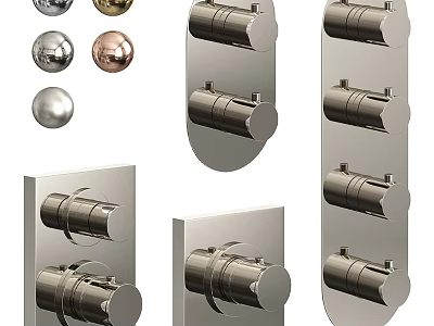 Modern Faucet Designs Featuring Chrome Brass And Nickel Metal Finishes For Bathrooms 3d model