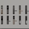 Various Smart Door Lock Designs With Different Styles And Colors On