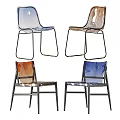Modern Transparent Acrylic Leisure Chairs with Metal Frame and Multiple Colors Stylish Design