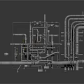 Industrial Equipment Featuring Complex Pipe Assemblies Metal Valves And Mechanical Structures