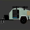 Dromos Camper Trailer With Roof Rack Solar Panels Green White Exterior And Awning