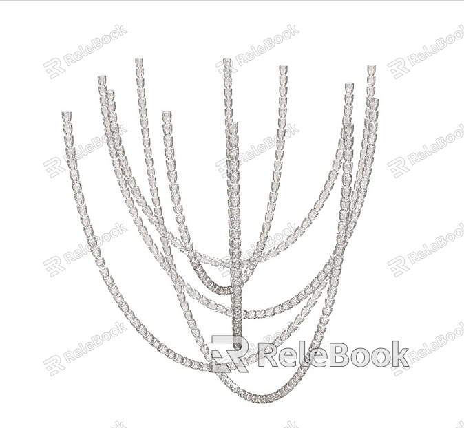 Crystal chain chandelier model