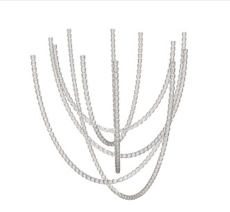 Crystal chain chandelier 3d model