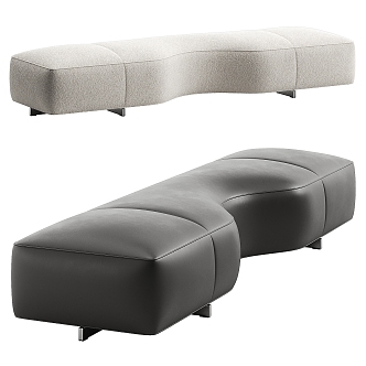 Minotti sofa stool fabric stool bench leisure stool bed 3d model