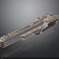 Advanced Interstellar Spaceship With Solar Panel Arrays And Modular Structure