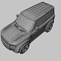 Black Land Rover Defender SUV With Rugged Exterior Design And Black Alloy Wheels
