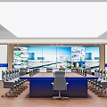modern command center emergency command center 3d model