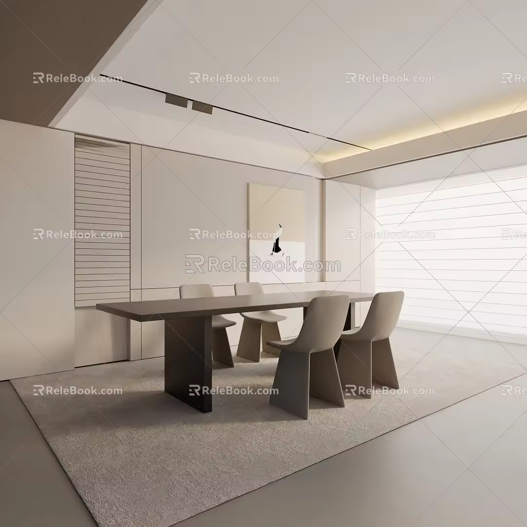 Modern table combination 3d model