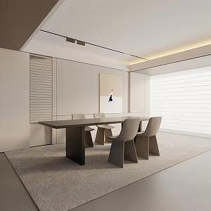 Modern table combination 3d model