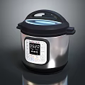 Modern Stainless Steel Electric Pressure Cooker With Digital Display And Control Panel