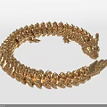 Golden Dragon Shaped Necklace With Exquisite Scales And Claw Details