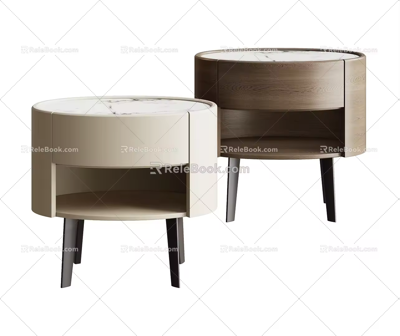 Bedside table combination 3d model