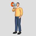 character cartoon game 3d model