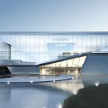 Modern Sales Office Architecture Exhibition Art Gallery Architecture 3d model