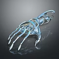 Advanced Robotic Hand With Metallic Structure And Articulated Mechanical Joints 3d model