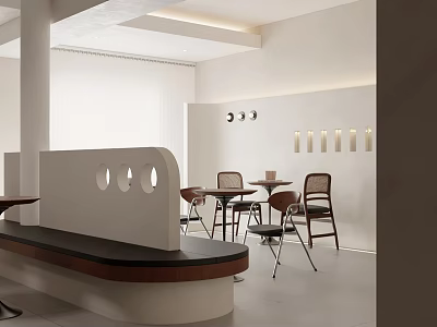 Modern Cybercafe Interior With Stylish Furniture And Lighting 3d model