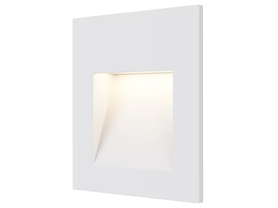 Modern White Square Outdoor Wall Light With Sleek Design For Exterior Lighting 3d model