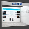 Samsung Exhibition Booth Design With Display Screens And Product