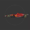 Red Ferrari F1 Race Car Featuring Streamlined Body Large Tires And Rear Wing Design