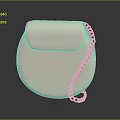 Elegant Beige Round Leather Shoulder Bag With Gold Chain Strap Design