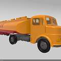 Yellow Building Blocks Toy Tanker Truck with Classic Design and Black Wheels