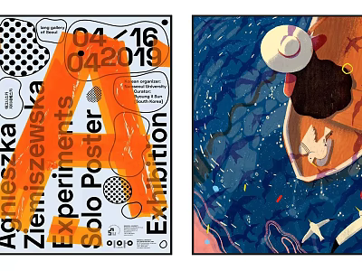 Abstract Painting Featuring Boat Hat And Vibrant Ocean Elements In Exhibition 3d model