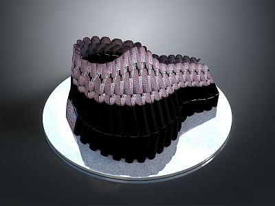 Stylish Two Tone Woven Shoes With Unique Knitted Design For Fashionable Footwear 3d model