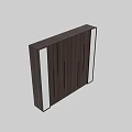 Walnut Wood Dresser With Vertical Slats In Modern Minimalist Home Design