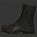 Rugged Work Boots In Brown And Gray With Thick Sole And Laces