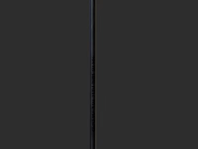 Black Long Sword Weapon With Sleek Metal Design And Sharp Edge 3d model