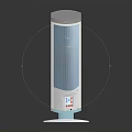 Sleek Modern Vertical Bluetooth Speaker With Transparent Panel And LED Controls