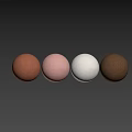 Textured Brown Geometric Components Featuring Sphere Cylinder Shapes And Matte Finish 3d model