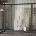 modern floor-to-ceiling windows 3d model