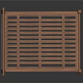 Wooden Bed Frame With Slatted Base On Reflective Dark Surface