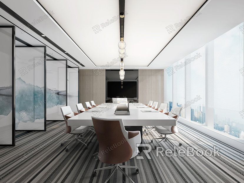 Modern Meeting Room Meeting Table and Chair model