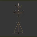 Classic Metal Candelabra With Intricate Stand Design And Multiple Candle Holders